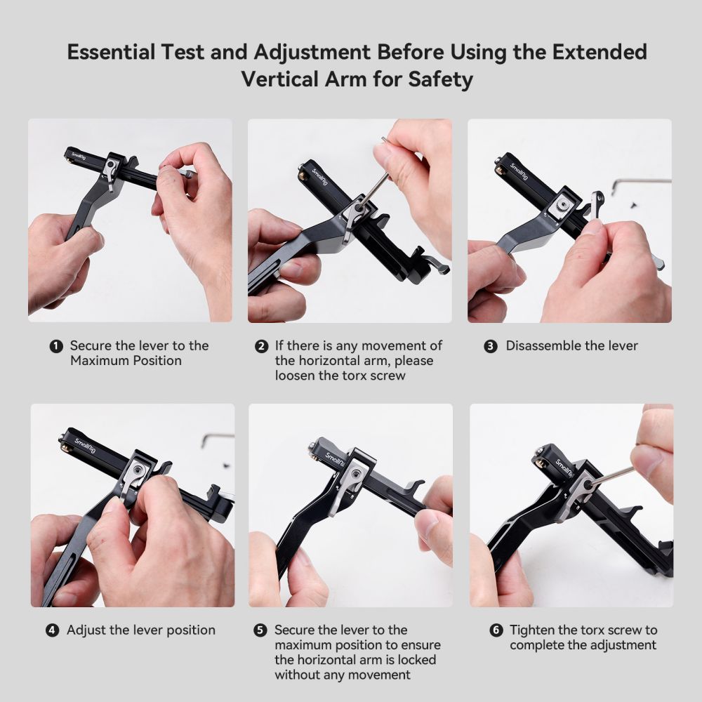 SmallRig Arca-Swiss Mount Plate,Extended vertical Arm for DJI RS 3 Mini