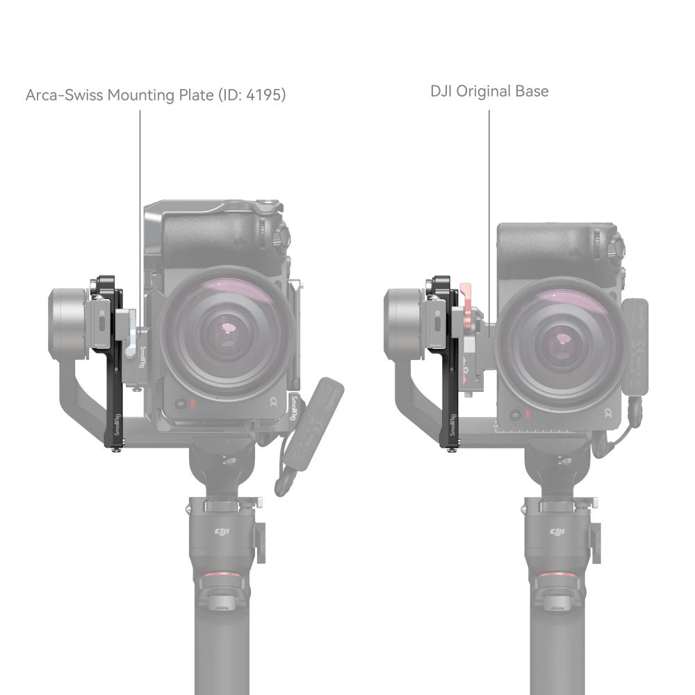 SmallRig Arca-Swiss Mount Plate,Extended vertical Arm for DJI RS 3 Mini