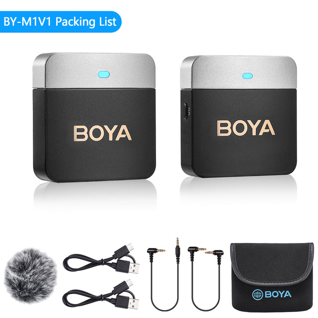 Boya M1V Series 2.4GHz Dual-Channel Wireless Microphone System