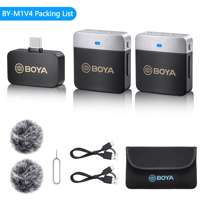 Boya M1V Series 2.4GHz Dual-Channel Wireless Microphone System