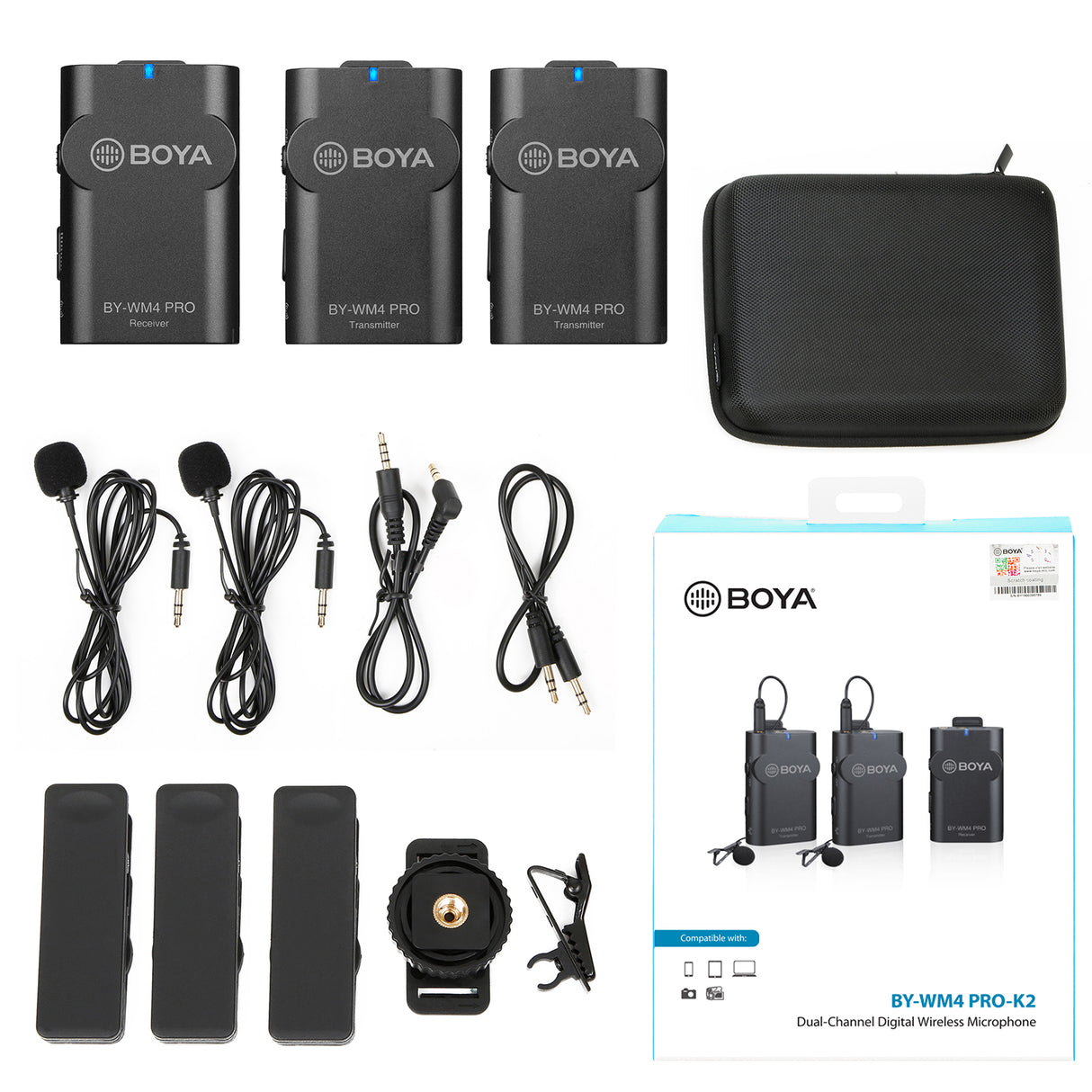 BOYA BY-WM4 PRO Wireless Lavalier Lapel Microphone