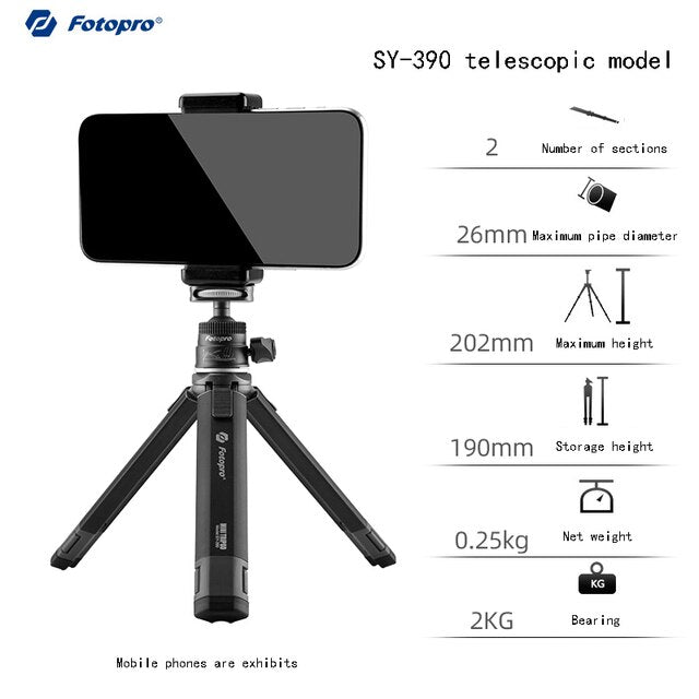 Fotopro SY390 Metal Desktop Tripod FOR Camera