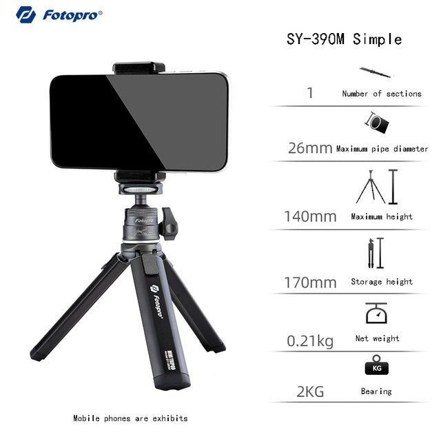 Fotopro SY390 Metal Desktop Tripod FOR Camera
