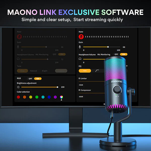 2023 new arrival MAONO DM30RGB USB Gaming Microphone