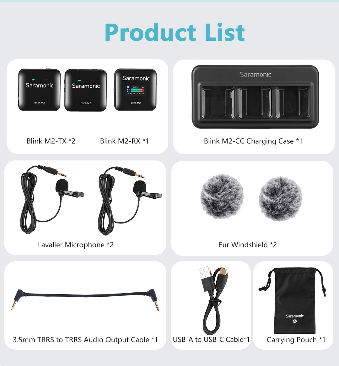 Saramonic Blink M2 Professional Wireless Lapel Microphone