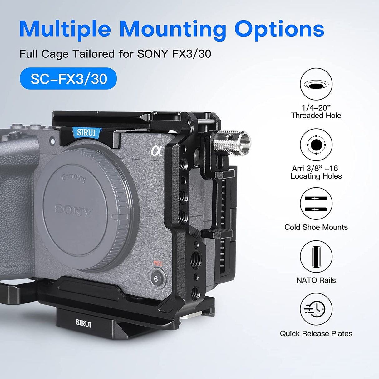 SIRUI Full Camera Cage for Sony FX3/FX30
