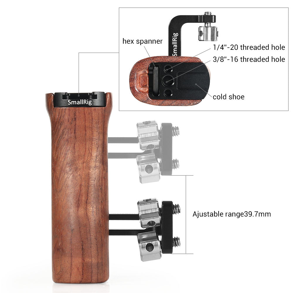 SmallRig Wooden Universal Side Handle HSN2093C