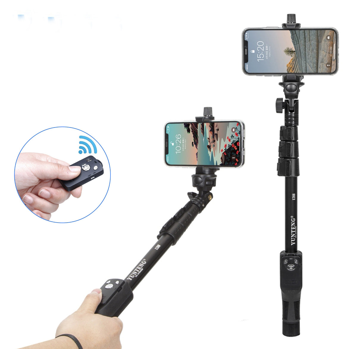 YUNTENG 1288 Selfie Sticks Handheld Monopod