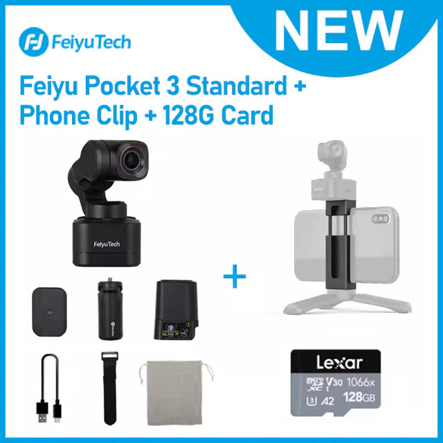Feiyu Pocket3 AI Tracking Follow 3-Axis Stabilizer Gimbal