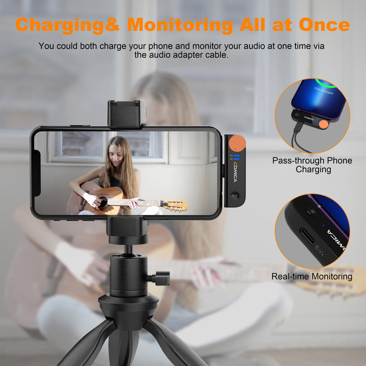 COMICA Vimo S 2.4G Dual-channel Mini Wireless Microphone