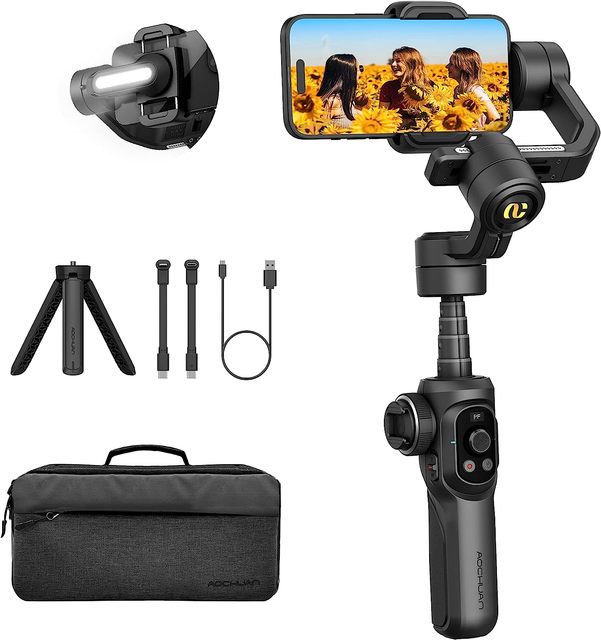 Aochuan Smart S2 Handheld 3 Axis Gimbal Phone 360°unlimited pan rotation