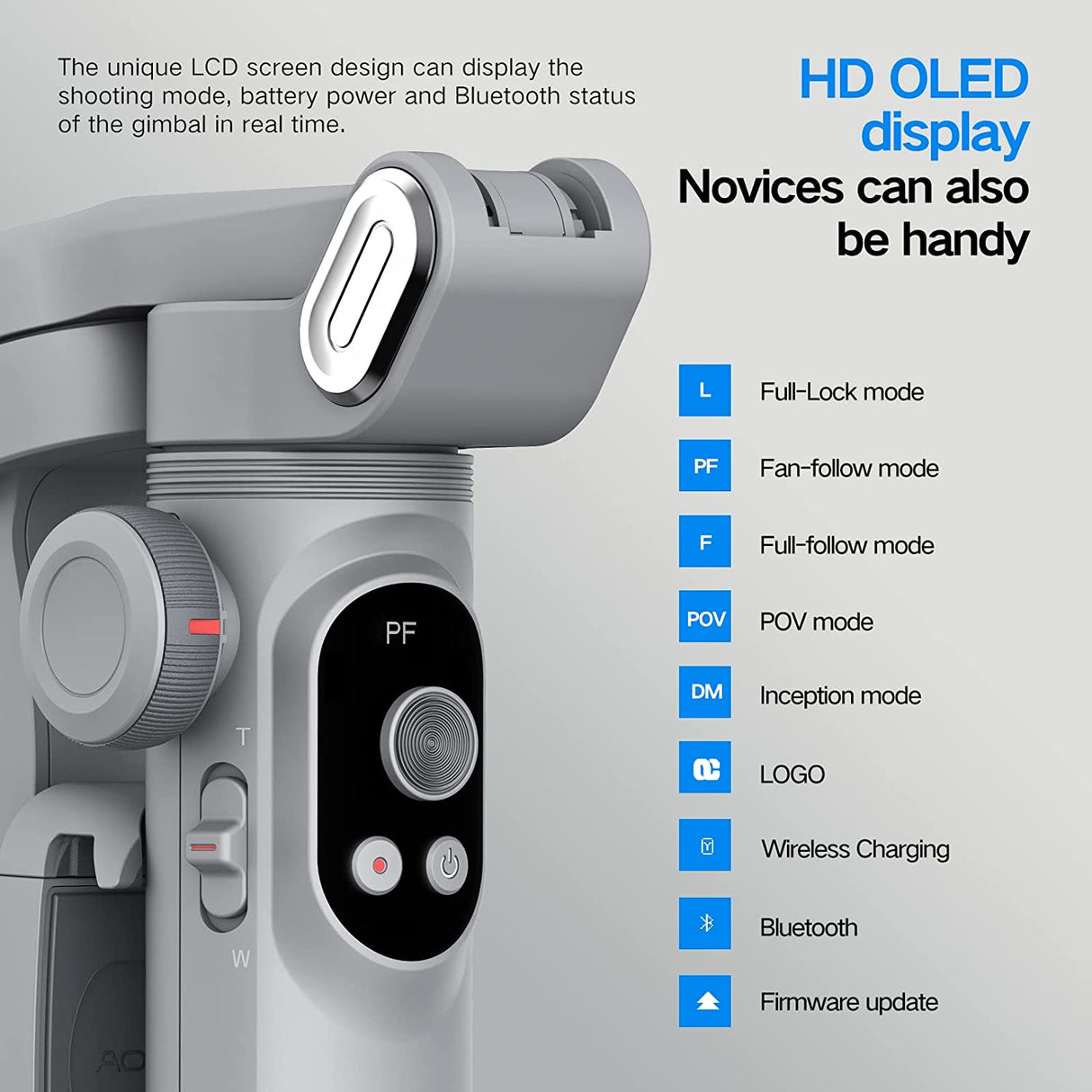 AOCHUAN Smart X Pro Foldable 3-Axis Handheld Gimbal Stabilizer