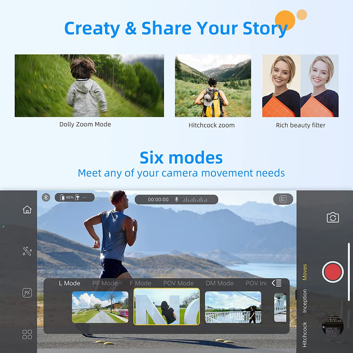 Aochuan Smart X Handheld 3 Axis Gimbal Phone Stabilizer Bluetooth
