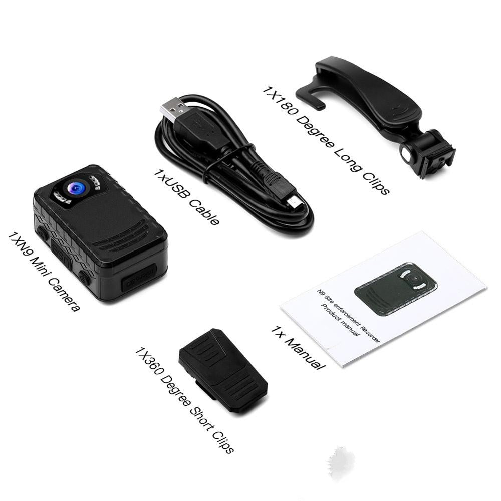 BOBLOV N9 Mini Body Camera Full HD 1296P Body Mounted Camera