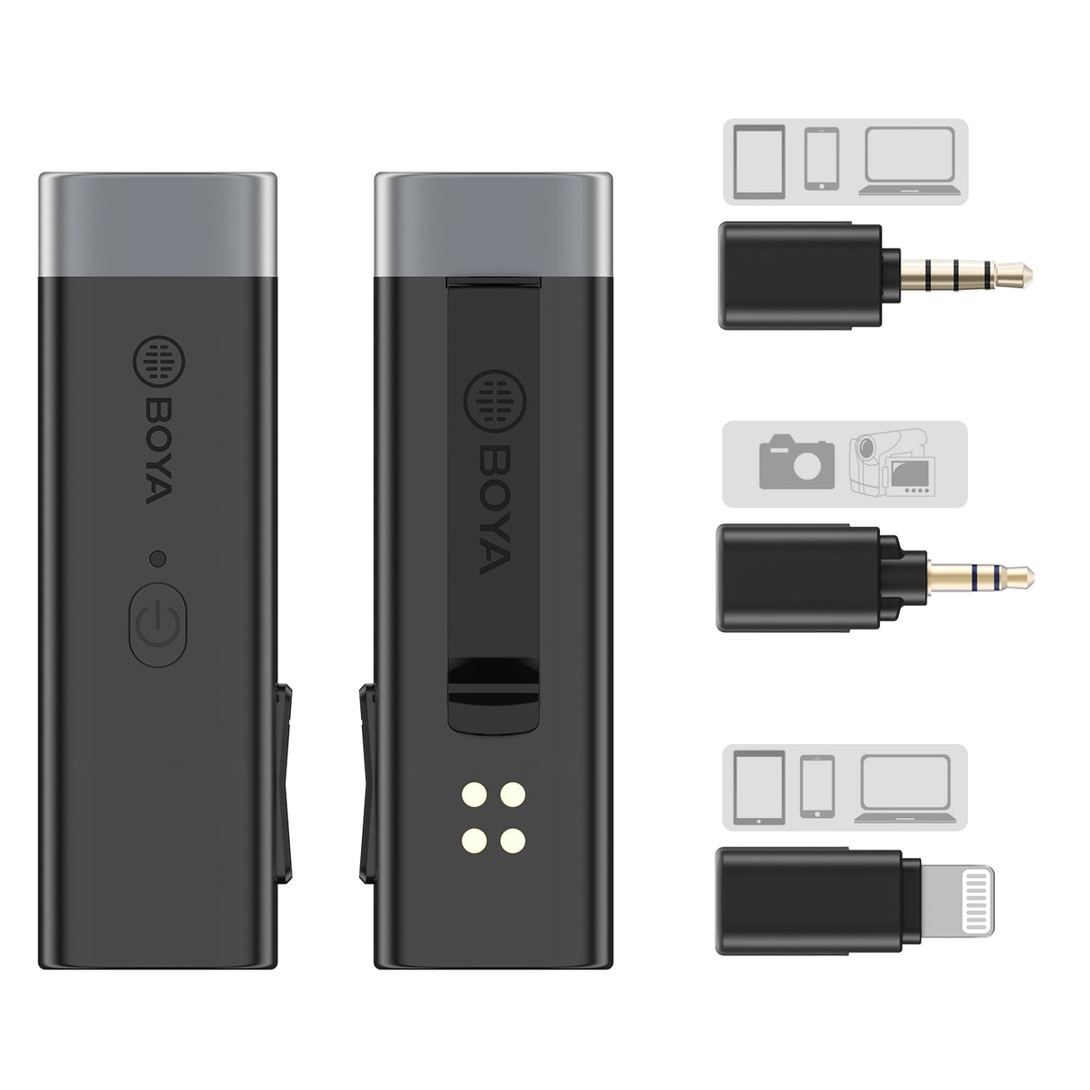 BOYA BY-WM3D/U Wireless Lavalier Microphone System for iPhone iPad iPod