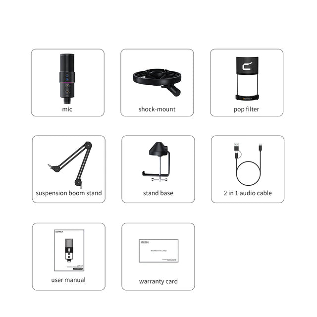 STA-U2A RGB Cardioid Condenser USB Microphone Kit