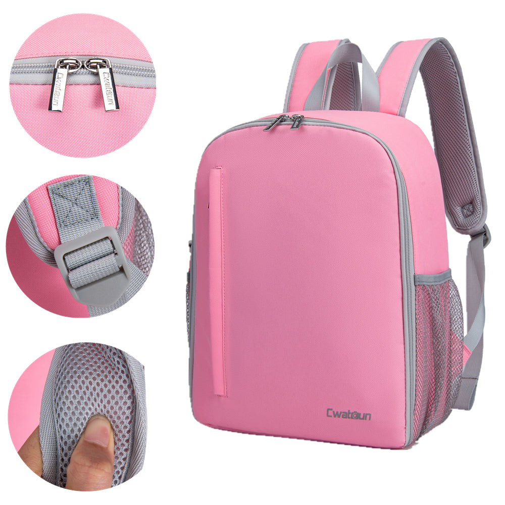 CADEN D6 Pink Large Capacity DSLR Cameras Backpack