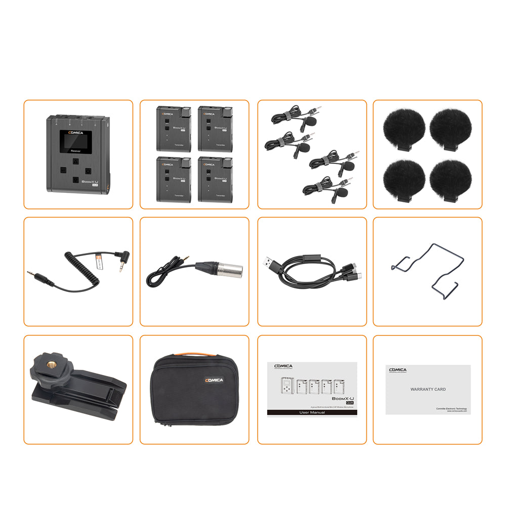 Comica BoomX-U QUA 4-group Multi-functional Wireless Microphone
