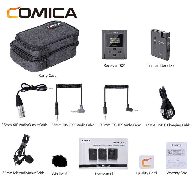 Comica BoomX U1 U2 Lavalier Wireless Microphone