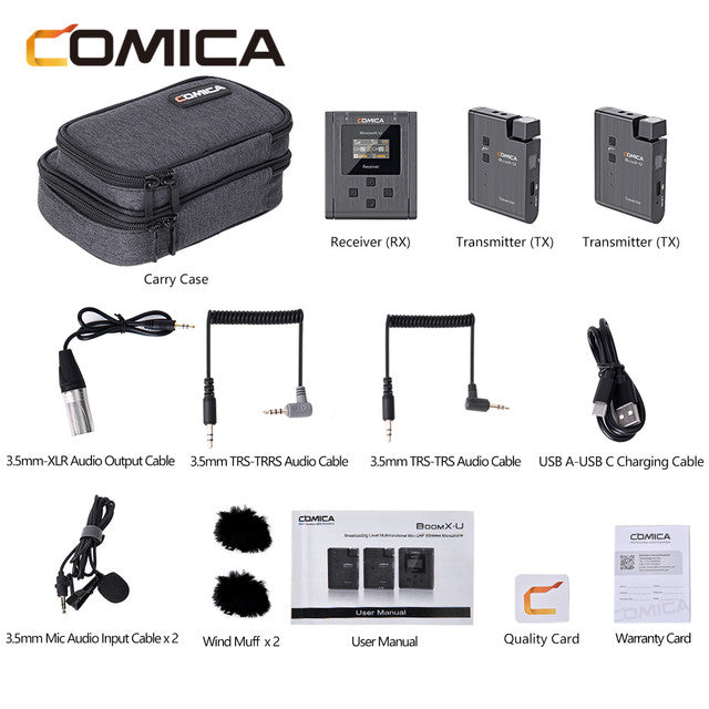 Comica BoomX U1 U2 Lavalier Wireless Microphone