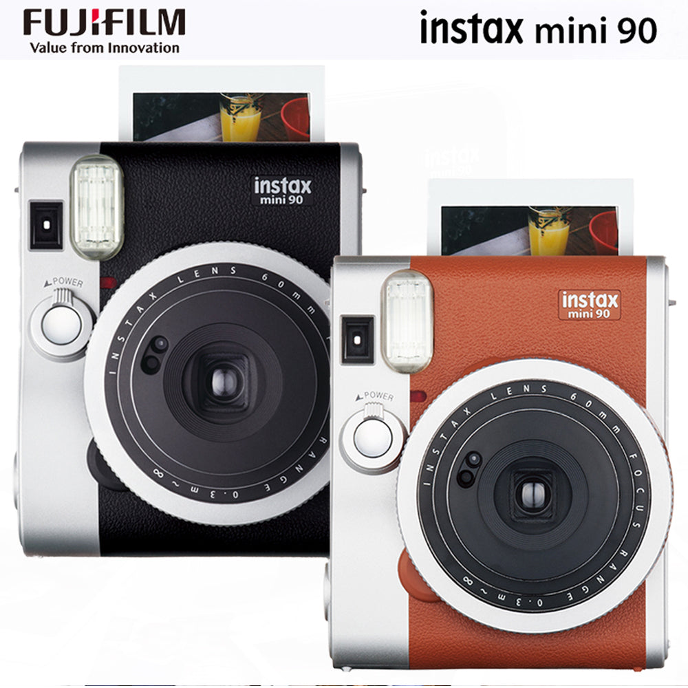 Fujifilm Instax Mini 90 Neo Classic Instant Cameras Black / Brown