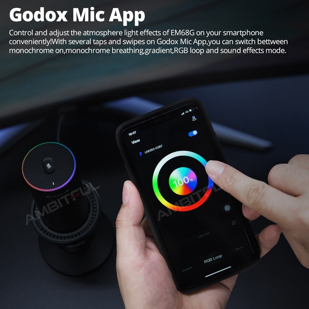 Godox EM68 EM68G RGB USB Condenser Microphone