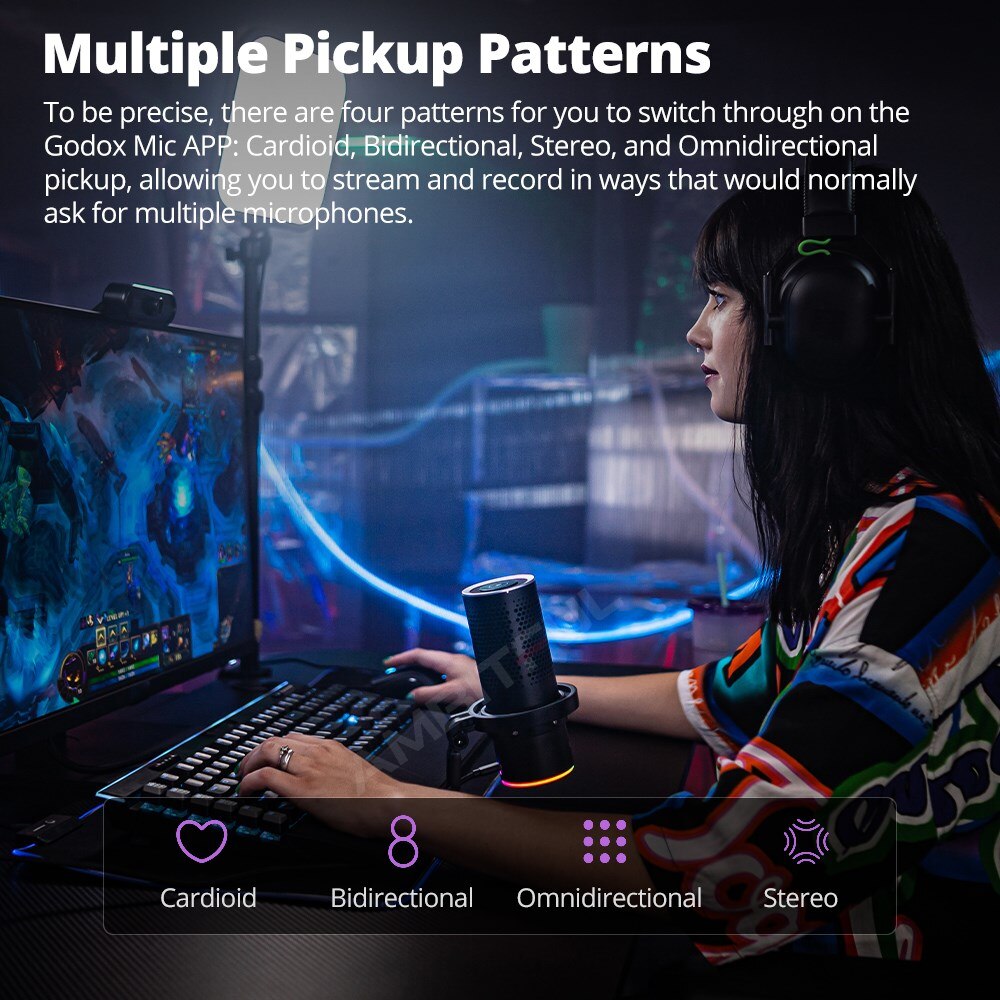 Godox EM68X RGB USB Condenser Microphone