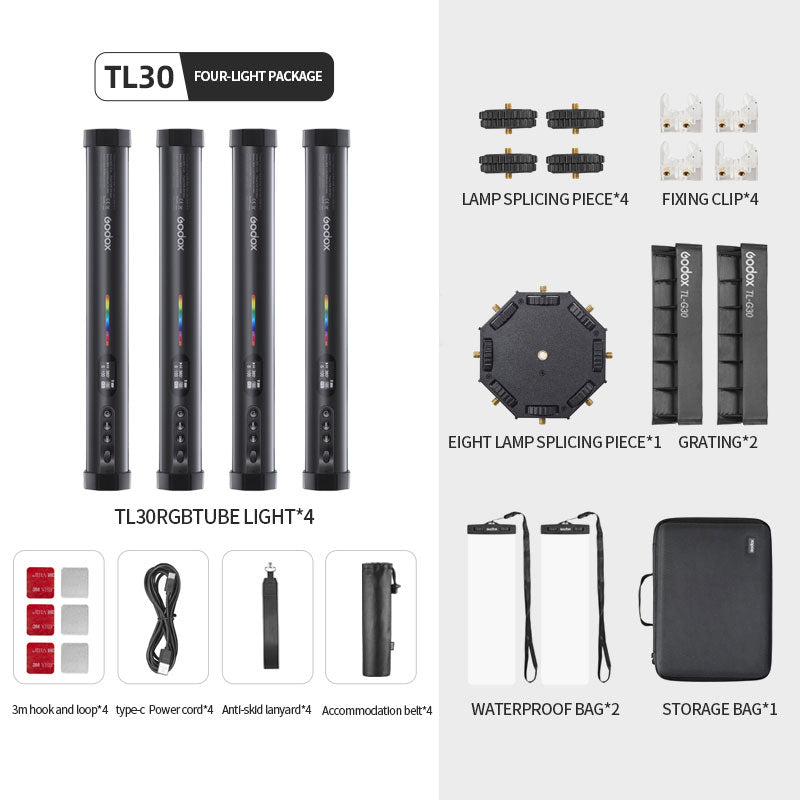 Godox TL30 Led Tube Light Kit RGB Photographic Light Wand