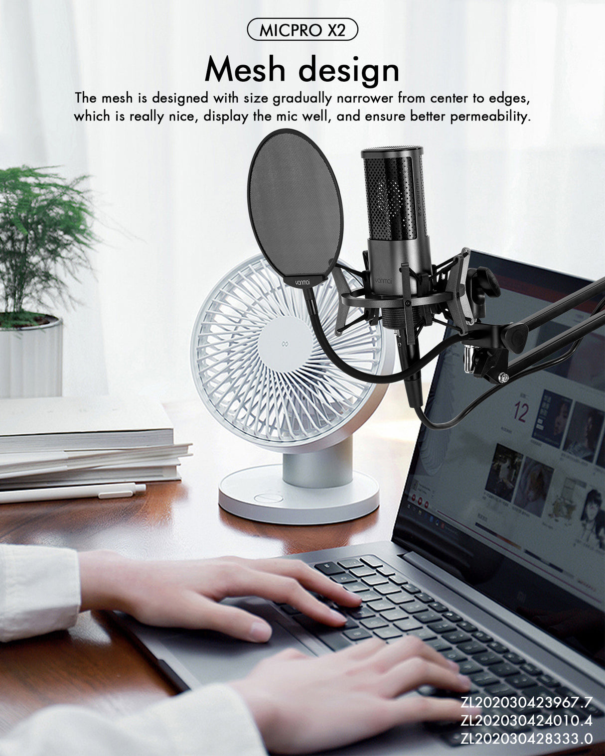 Yanmai X2 Condenser Cardiodid Studio USB streaming Microphone KIT