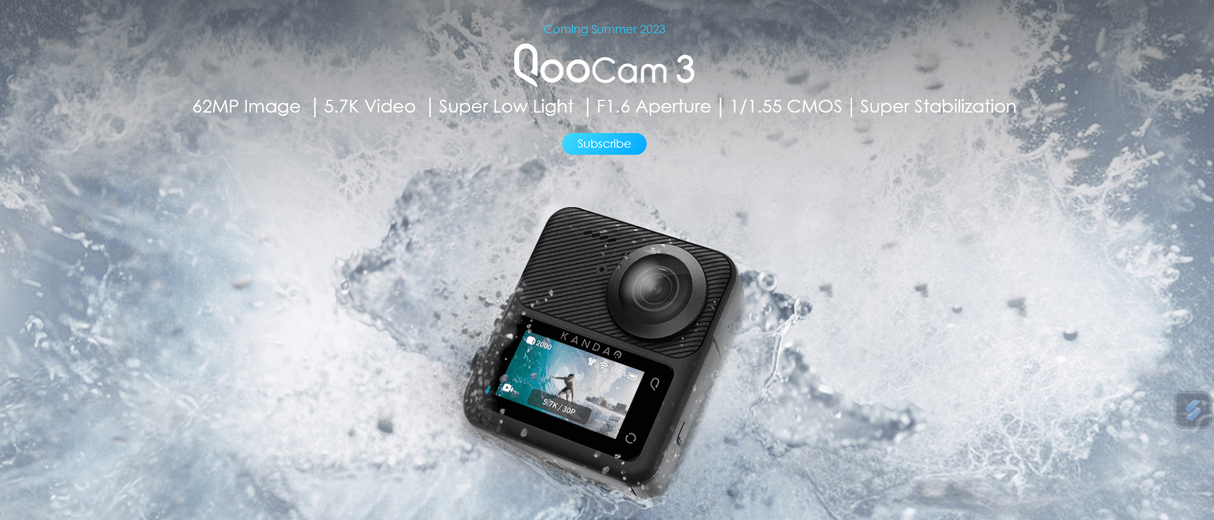 Kandao QooCam 3 11K 62MP 360 waterproof action camera presell