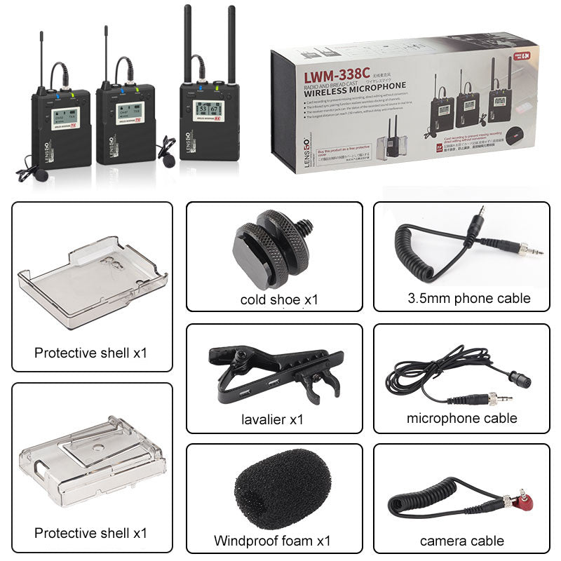 Lensgo 338C Wireless lavalier microphone