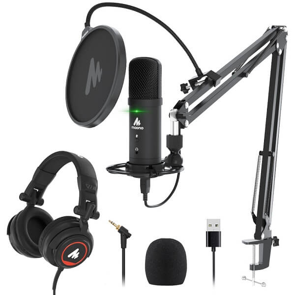 MAONO PM401 USB Cardioid Condenser Microphone Set