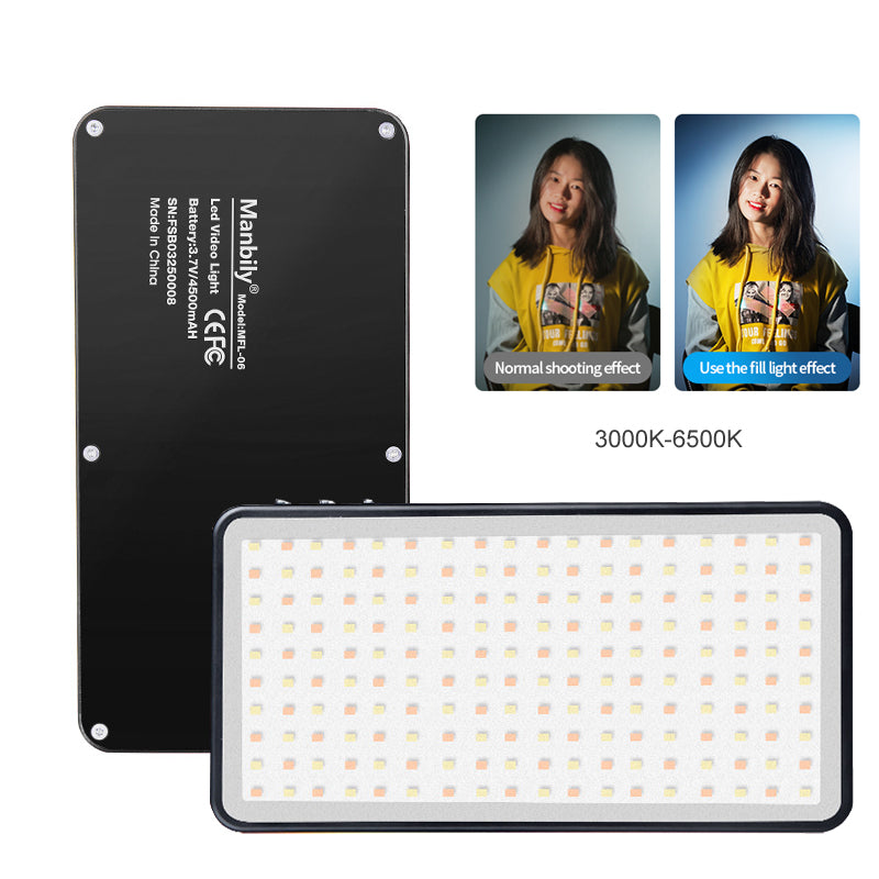 Manbily MFL-06 Photography Dimmable Mini LED Video Lamp Light