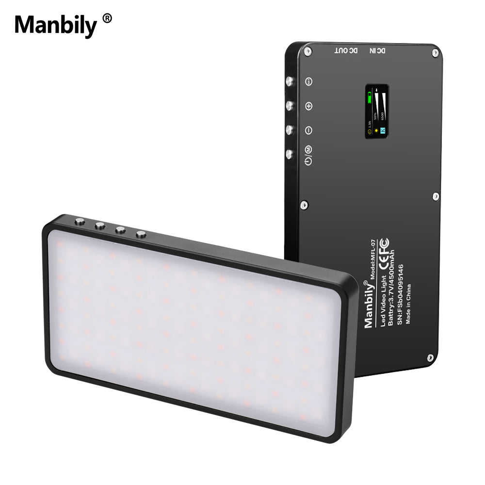 Manbily MFL-07 Draagbare Rgb Led Video Panel Light