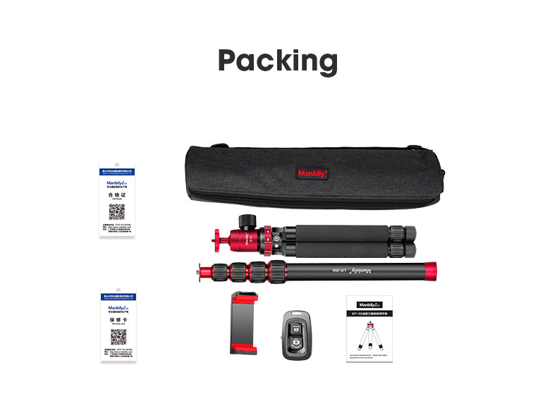 Manbily MT-02LH Flexible Handheld Aluminum Selfie Stick Mini Tripod