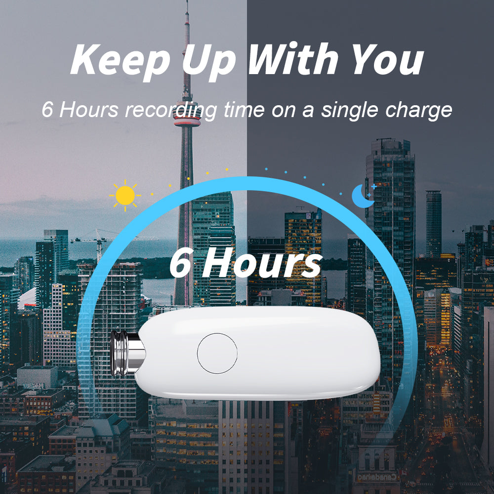 FUNSNAP Mic Tok 2.4 GHz Wireless Lavalier Microphone,Type-C/ Lighting