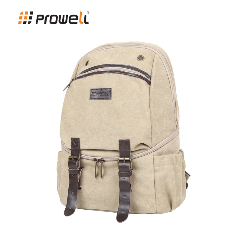 PROWELL DC22022 Vintage Canvas DSLR Camera Backpack