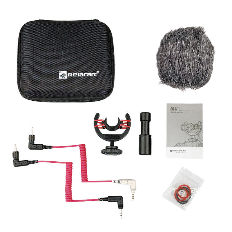 Relacart MU1 Condenser Microphone For DSLR Camera Smartphones Gopro