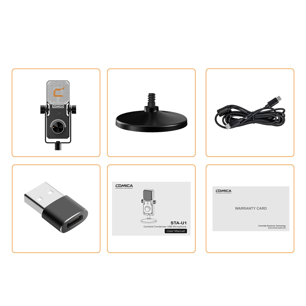 Comica STA-U1 USB Gaming Condenser Microphone With RGB Light