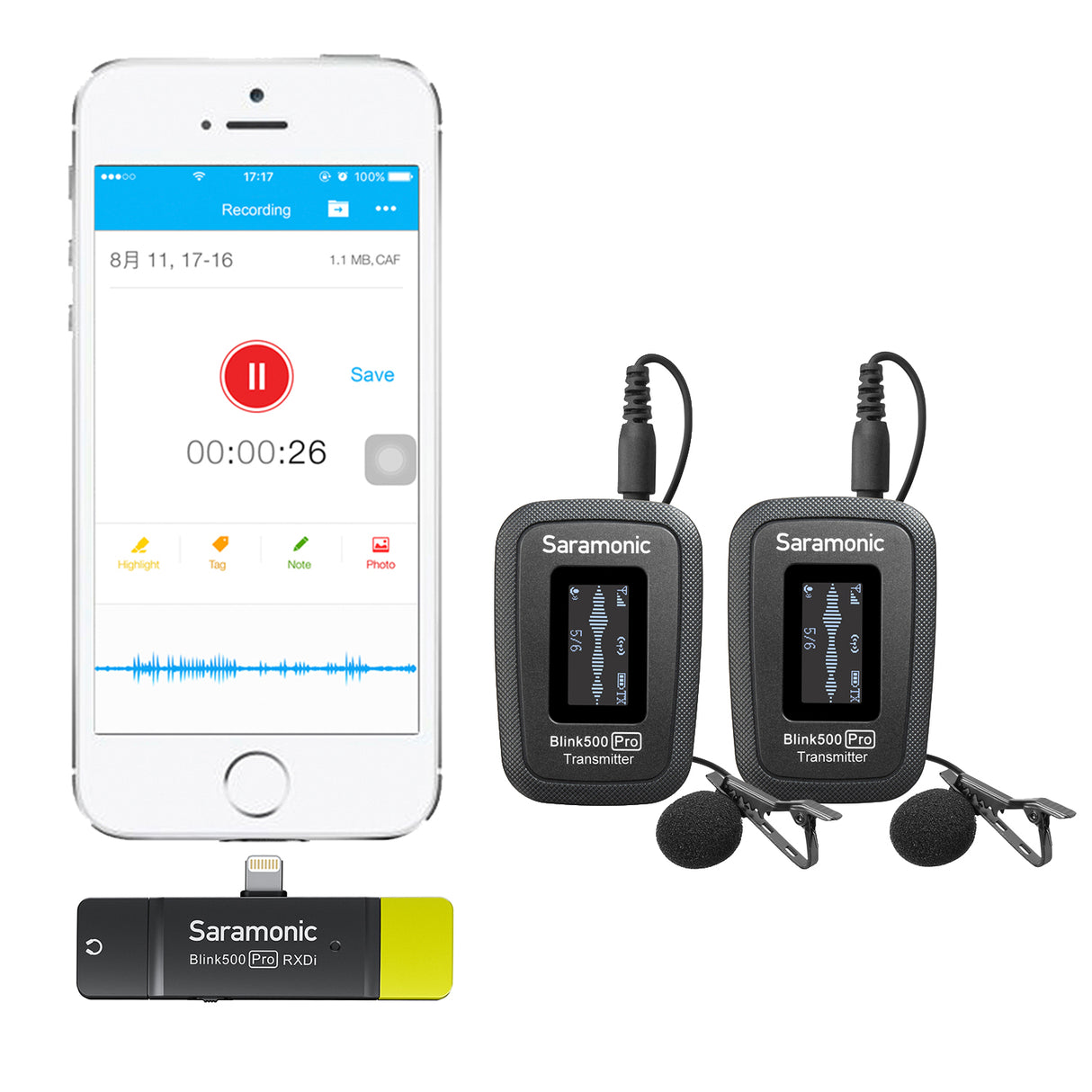 Saramonic Blink500 Pro B1-B6 2.4 GHz Dual-Channel Wireless Microphone