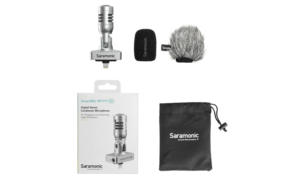 Saramonic SmartMic MTV11 Di Digital stereo condenser microphone for iOS devices with a lightning connector
