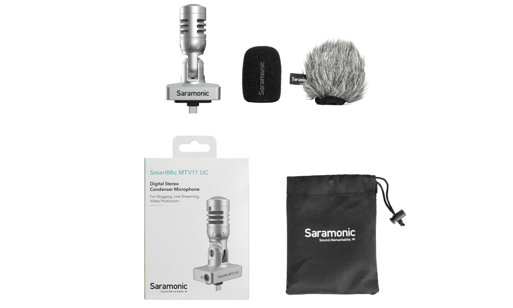 Saramonic SmartMic MTV11 UC Digital stereo condenser microphone for USB-C Type-C Connector