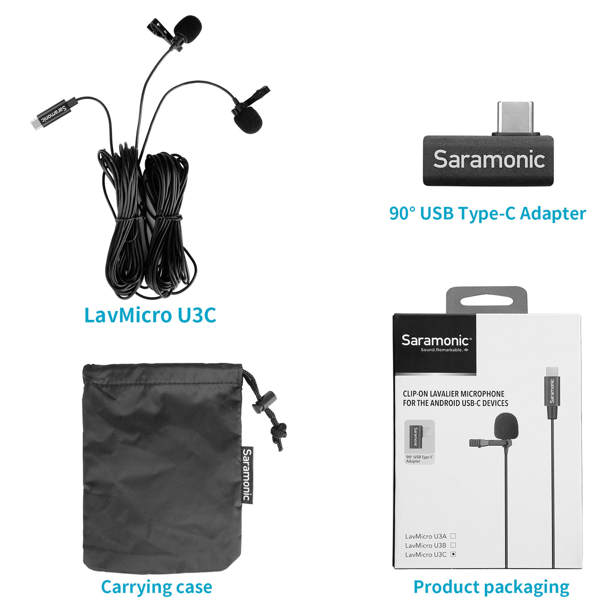 Saramonic LavMicro U3A/U3B/U3C series clip-on omnidirectional microphone