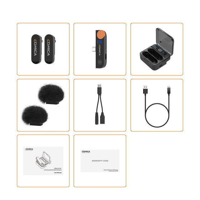 COMICA Vimo S 2.4G Dual-channel Mini Wireless Microphone