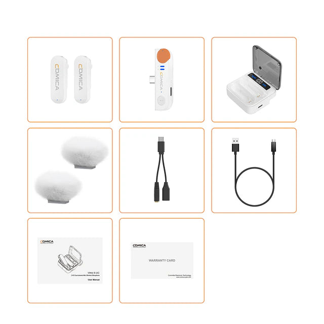 COMICA Vimo S 2.4G Dual-channel Mini Wireless Microphone