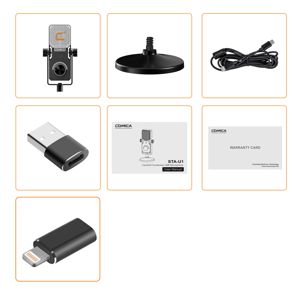 Comica STA-U1 USB Gaming Condenser Microphone With RGB Light