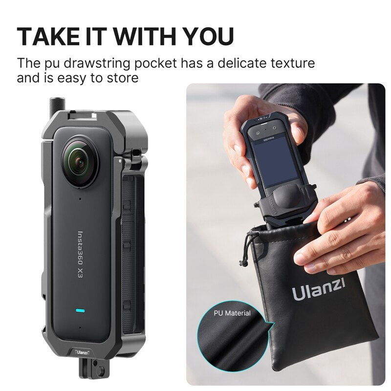 Ulanzi Metal Case for Insta360 X3 metal expansion camera rig
