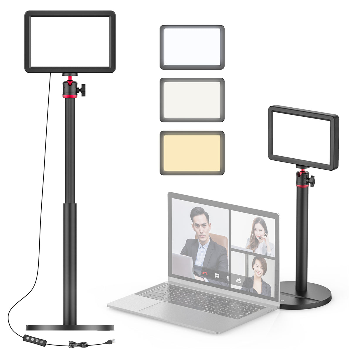 VIJIM K5 Desktop LED Light Panel Live Stream LIGHT Kit