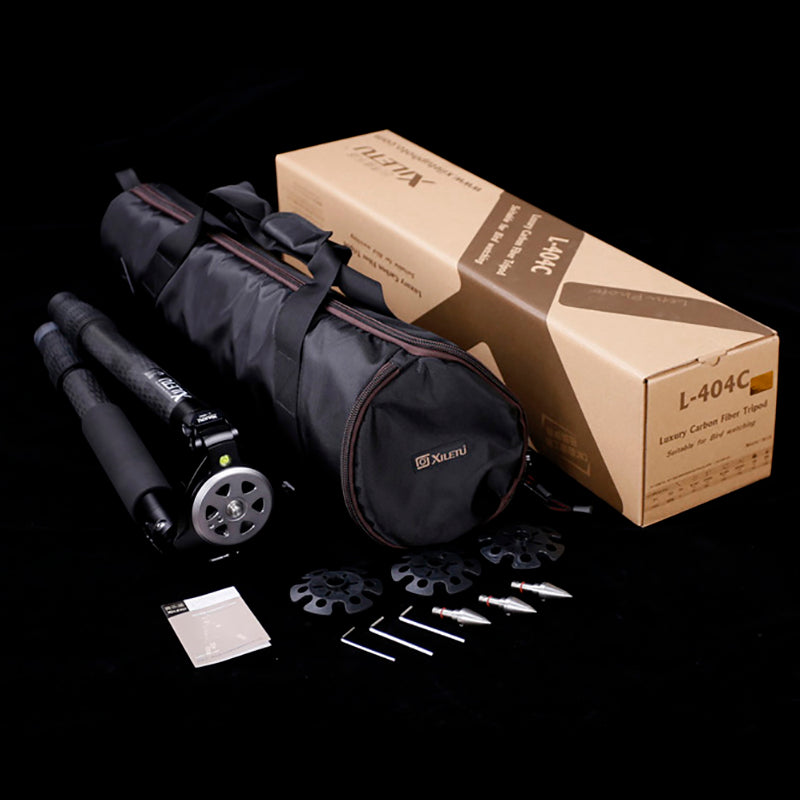 XILETU Professional Stable Photography Bird Watching Carbon Fiber Tripod