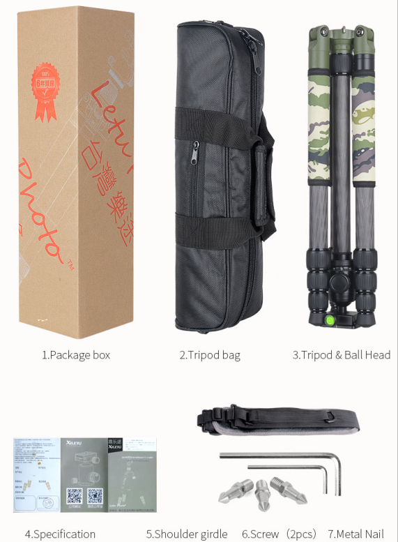 XILETU T284C+FB1 Carbon Fiber Professional photography CameraTripod